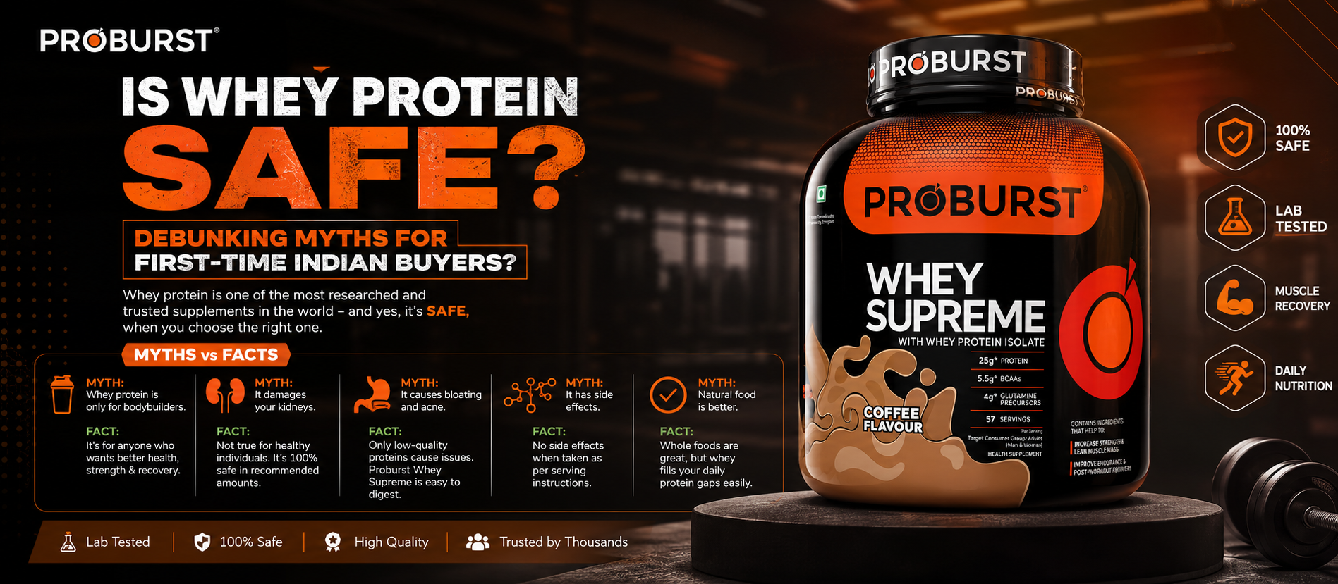 Is Whey Protein Safe? Debunking Myths for First-Time Indian Buyers