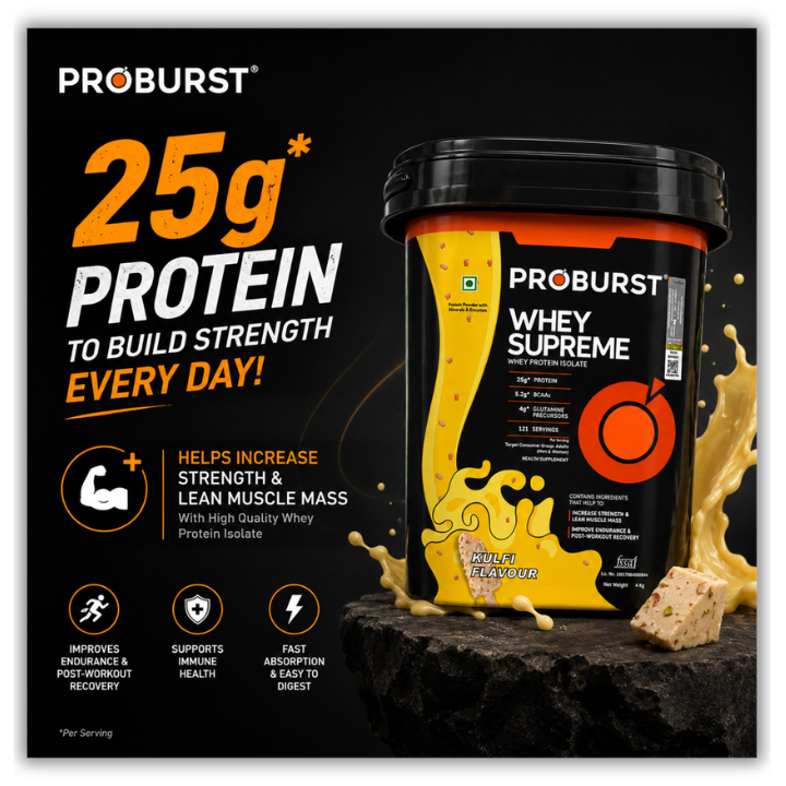 Proburst Whey Supreme Kulfi - Bangalore's no.1 Rated Whey Protein
