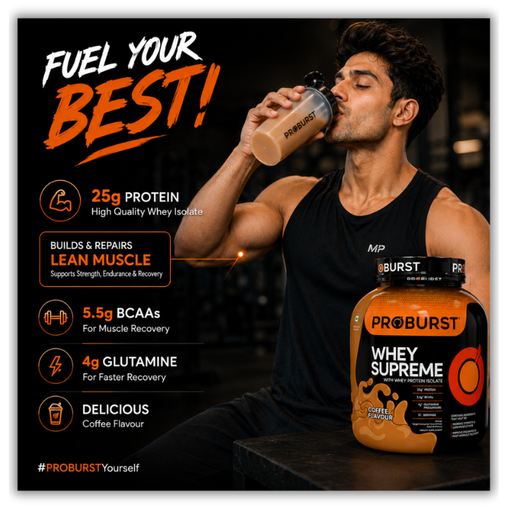 Proburst Whey Supreme Coffee - Bangalore's no.1 Rated Whey Protein