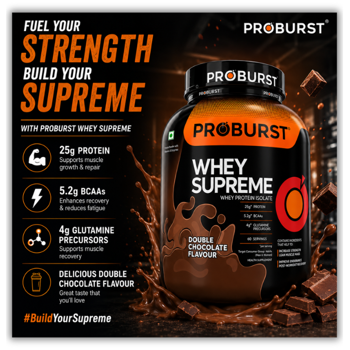 Proburst Whey Supreme Double Chocolate - Bangalore's no.1 Rated Whey Protein