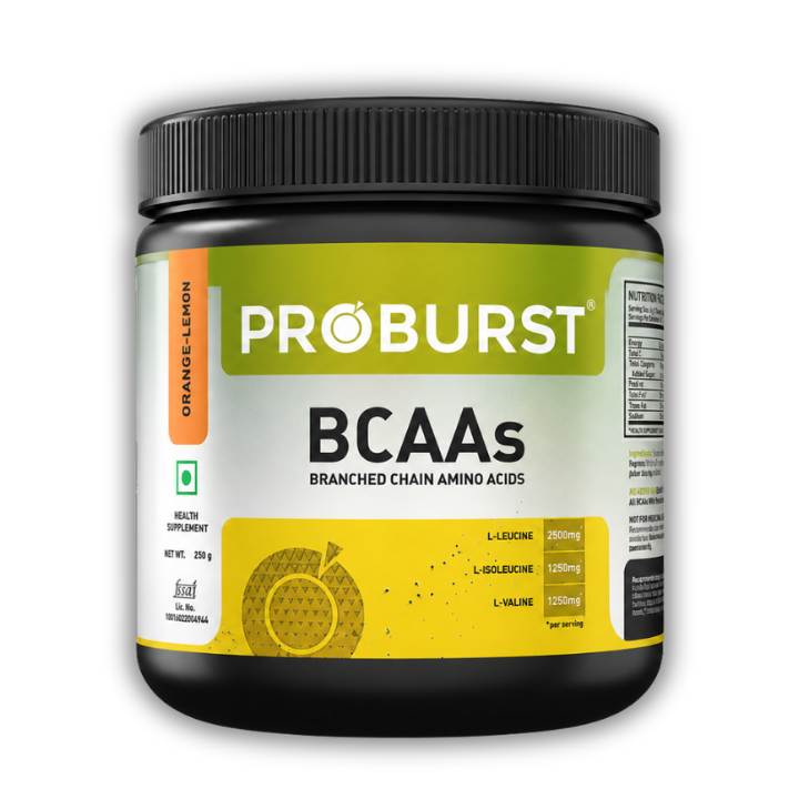 Proburst BCAA (Orange & Lemon) 250gm - Bangalore's no.1 Rated BCAA