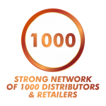 STRONG NETWORK OF 1000 DISTRIBUTORS & RETAILERS