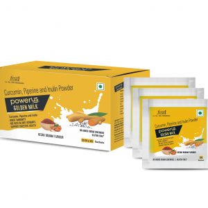 Powerus Golden Milk Latte Mix with  Kesar Badam Flavour Immunity Booster  Gulten-Free