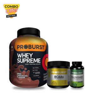 Proburst Whey Supreme 2kg + Proburst Multivitamins 60Tab + Proburst BCAA 250gm