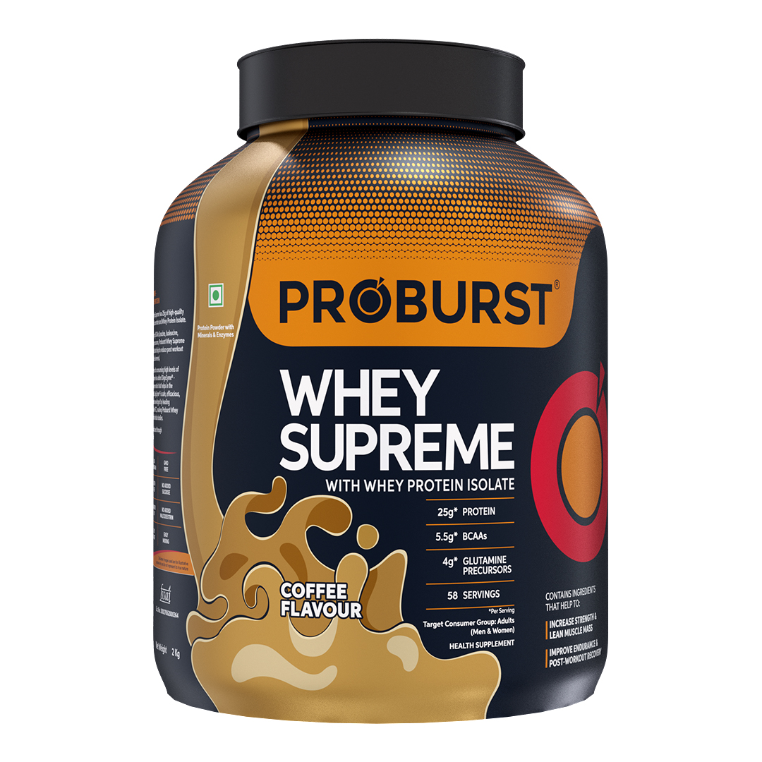 PROBURST Whey Supreme Protein Powder, Coffee Flavour, 2 kg